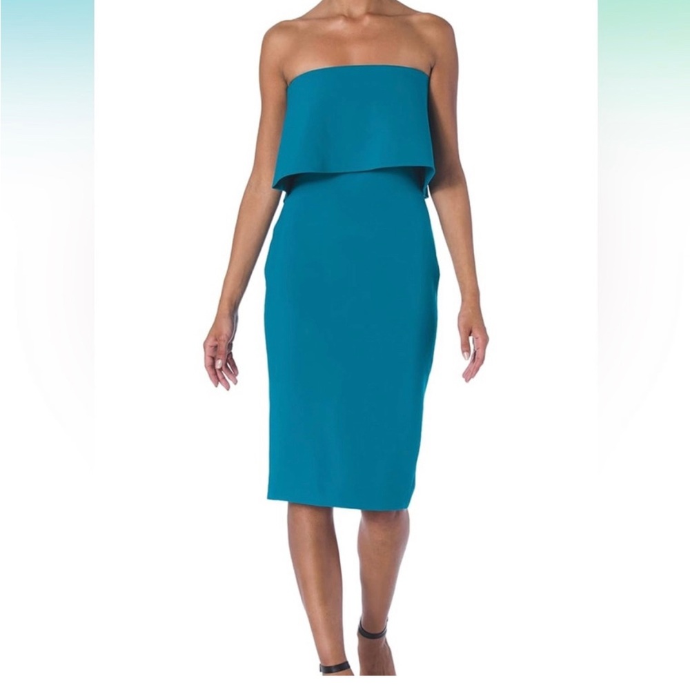 NWT Likely Driggs dress in teal size 10! Bodycon yet flattering! No bra needed